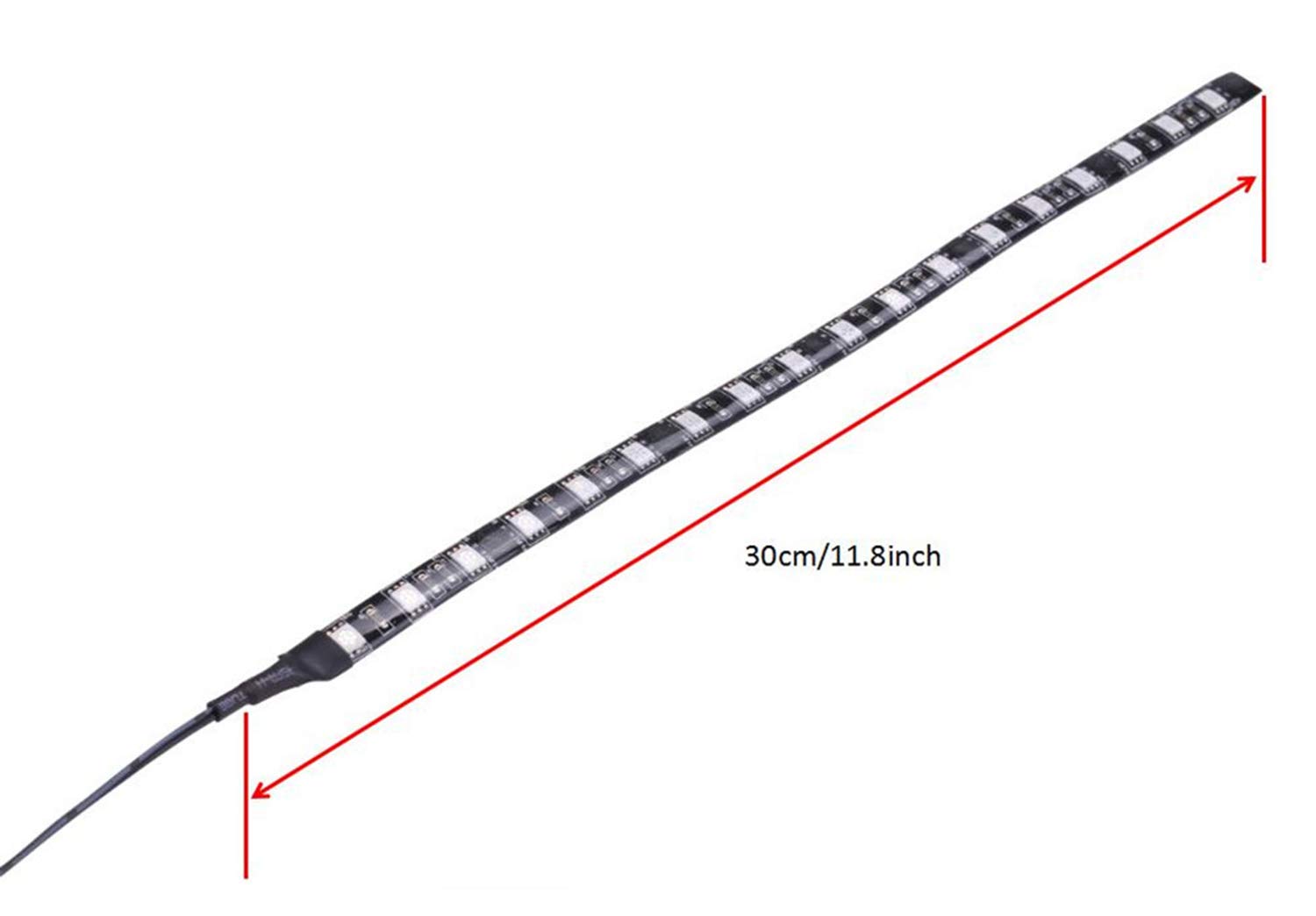 DS UV Purple PC LED Light Strip 390nm Blacklight with Magnetic Design for PC Case, Computer Lighting Kit for Mid Tower and Full Tower use (4Pack, S Series)