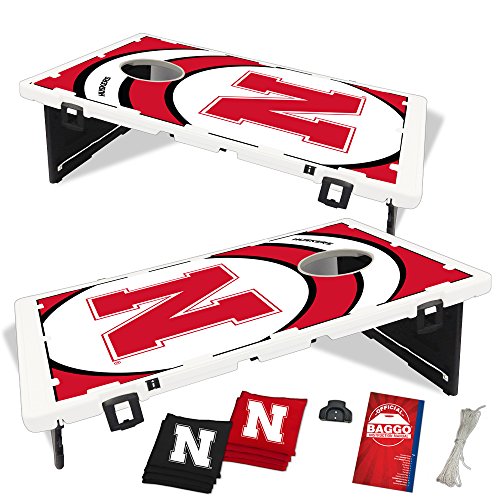 Nebraska Cornhuskers Vortex Baggo Bean Bag Toss Portable Cornhole Game with Lifetime Warranty