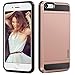 Vofolen Case Wallet Case Hybrid Bumper Armor Snap-on Black Soft Rubber Cover Rose Gold