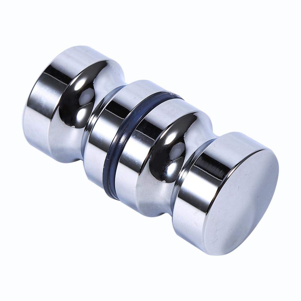 Pssopp Doorknobs Interior Round Privacy Door Knobs Bathroom Shower Cabinet Pull Handles for Glass Doors with Screw