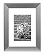 Americanflat 8x10 Picture Frame with Polished Crystal-Clear Glass - Use as 5x7 Frame with Mat or Display 8x10 Photo Without Mat - Signature Collection - Picture Frames for Tabletop and Wall - Silver