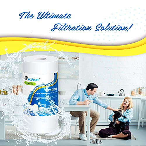 EXCELPURE Big Blue Whole house Sediment Water Filter 10" x 4.5" (5