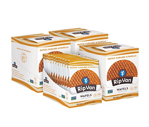 Rip Van Wafels Non-GMO Snack Wafels, Dutch Caramel & Vanilla, 48 Count, 55.68 OZ, low calorie &...