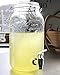 4 Liter/ 1 Gallon Mason Jar Drink Dispenser - Glass Beverage Dispenser with Spigot, Bail Lid Closure and Steel Handle