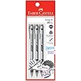 Faber-Castell Grip X Ergonomic Ballpoint Pen Pack of 3 (0.5mm - Black) Triangular Barrel, Fatigue Free Writing, Super Smooth