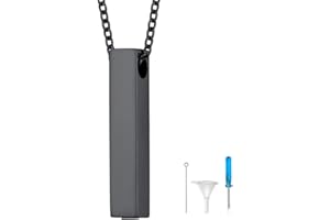 U7 Urn Necklace for Ashes,Customized Stainless Steel or 18K Gold Plated Cremation Jewelry Memorial Keepsake Urn Lockets Pendant for Men Women -Waterproof & Gift Packed