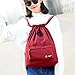 Dannyrober Waterproof Drawstring Sport Bag Backpack For Men Women Wine Red