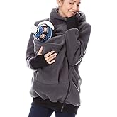 Bocianelli Women Fleece Zip Up Maternity Wearing Winter Coat Thicken Pullover Sweatshirt Hoodie Jacket for Women