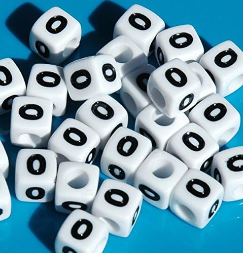 JOLLY STORE Crafts Number "0" Beads 7x7mm 100pc