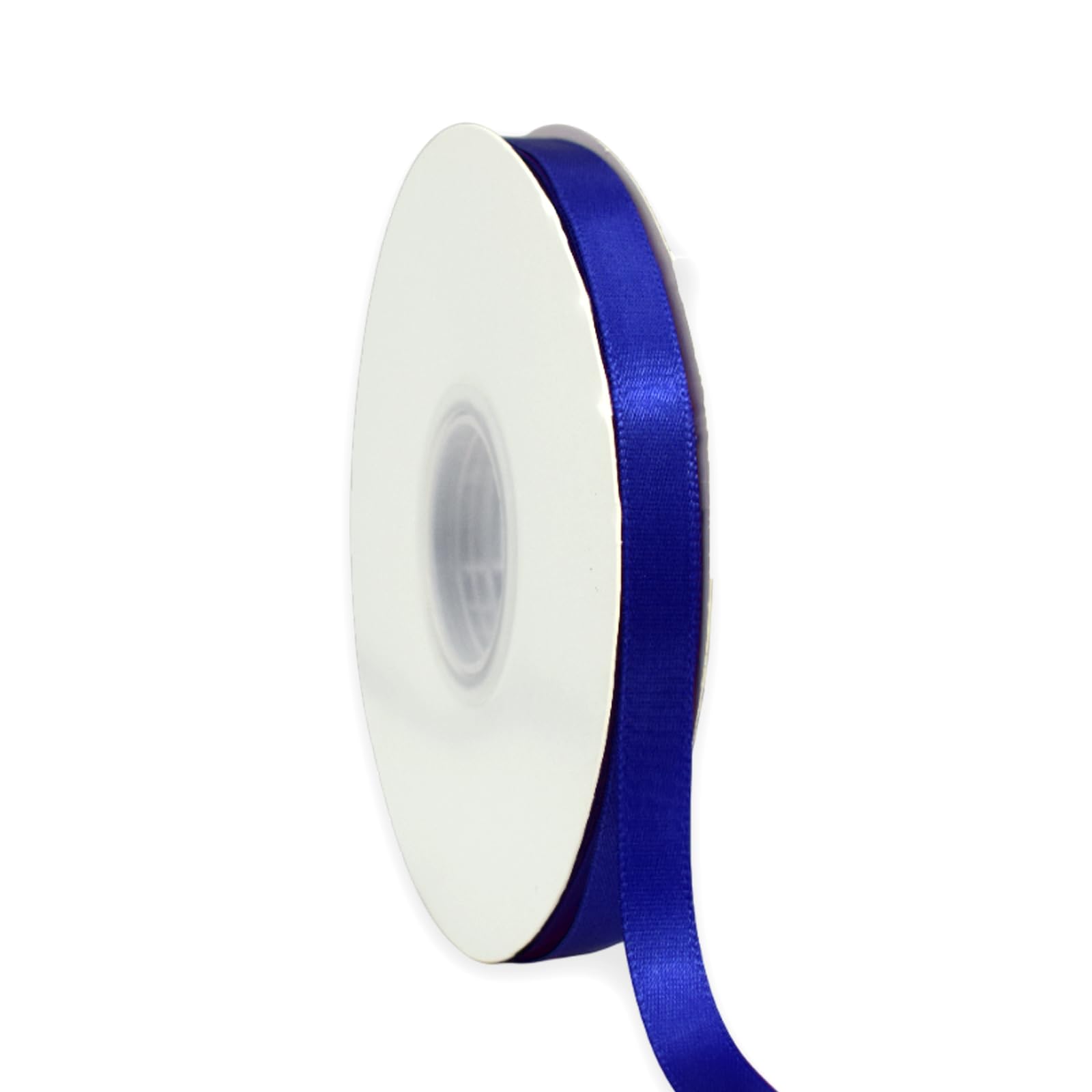 Photo 1 of Royal Blue Ribbon 3/8 Inch x 50 Yards Satin Ribbon Continuous, Single Face, for Crafts, Gift Wrapping, Floral Bouquet, Weddings, and Decorations, with Spool