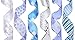 SANNO Christmas Wired Ribbon, White Gold Wired Ribbon Holiday Party Wreath Ribbons Assorted Organza Swirl Sheer Glitter Crafts Gift Decorations, Swirl Sheer Glitter Ribbon