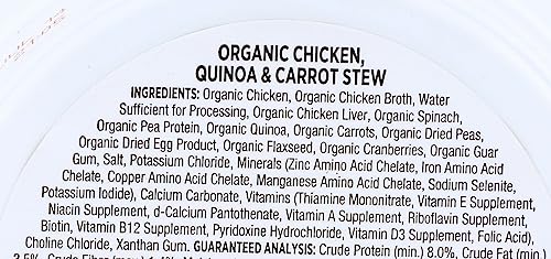 CASTOR & POLLUX, STEW ORGANIX CHICKEN QUINOA CARROT TINY FEAST ORGANIC, 3.5 OUNCE