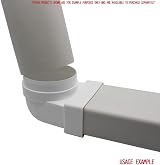 Kair 110x54mm Rectangular to 100mm Round 90 Degree Bend Duct Adapter SYS-100 view 4