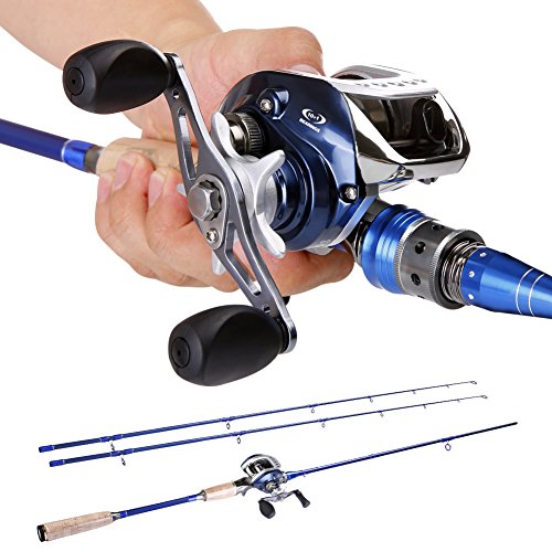 Sougayilang 2pieces Baitcasting Fishing Rod with Fishing Reel Combos Left/right (Right)