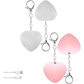 4Pcs Purse Light Handbag Light, Heart Shaped Purse Lights Mini LED Rechargeable, Love Wallet Tote Bag Touch Sensing Lights Automatic for Inside Bag Lamp