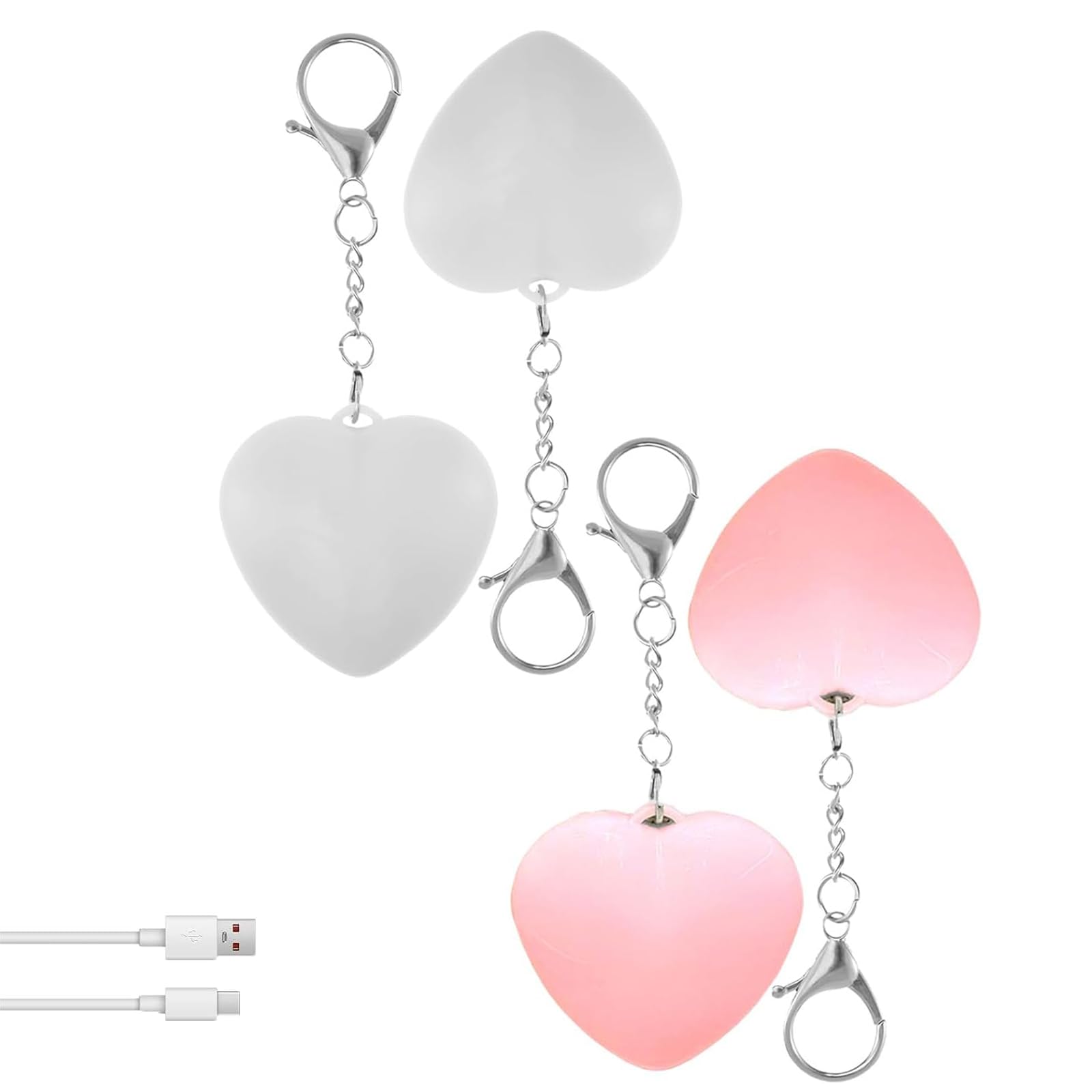 Photo 1 of 4Pcs Purse Light Handbag Light, Heart Shaped Purse Lights Mini LED Rechargeable, Love Wallet Tote Bag Touch Sensing Lights Automatic for Inside Bag Lamp