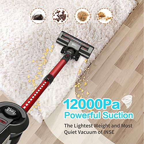 INSE Cordless Vacuum, 12KPa Powerful Vacuum Cleaner with 160W Motor, 4-in-1 Stick Vacuum, Rechargeable Handheld Vacuum… - Image 3