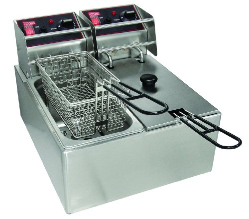 Click Here to See More Images Grindmaster-Cecilware EL2X15 Countertop Electric Fryer, 15-Pound