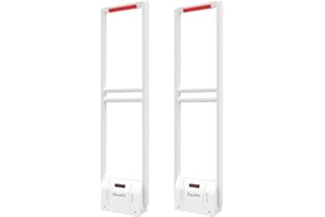 PACABA EAS Security Tags Retail Security Tower, Retail Anti Theft Device Check Point Equipment Include 2 PCS Security Sensors +100 PCS Security Tags+1 PCS Tags Magnetic Remover AM EAS System TX-58KHZ