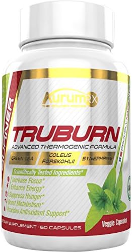 TRUBURN #1 Best Thermogenic Weight Loss - Suppress Hunger, Increase Focus, Energy &amp; Metabolism for Men &amp; Women (60 Veggie Capsules)