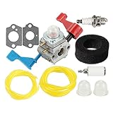 Harbot C1U-W12A Carburetor with Tune Up Kit for Poulan FL1500 FL1500LE 952711486 Craftsman Gas Leaf Blower 530071629 C1U-W12B