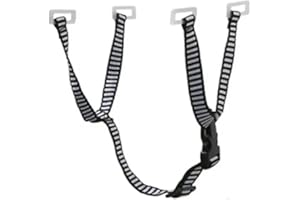 Dioche Hard Hat Chin Strap, Y Shape 28cm Expandable Black White Color Blocking Universal with 4 Fixed Points for Safety Helme