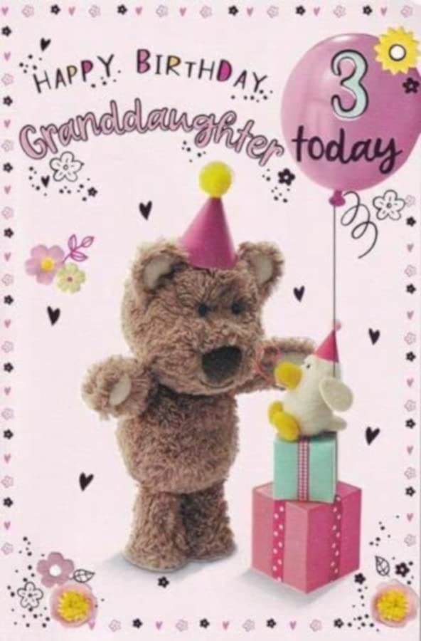 For A Special Granddaughter on Your 3rd birthday card - 7824CG