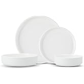 Fortessa Sound Stoneware, 16 Piece Dinnerware Set (Service for 4), White