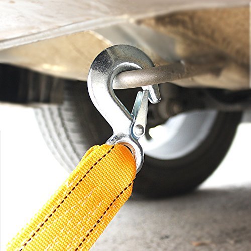 AIJIWU Car Tow Rope Straps with Hooks-5 Tons 4 Meters(13.12ft) with Vehicle Storage Bag High Strength Emergency Towing Rope Cable Cord Heavy Duty Recovery Securing Accessories for Cars Trucks - Thumbnail 2