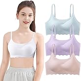 ABTRAV Girls Training Bra Teen Zero Feel Wireless Sports Bras with Removable Padding Bralette for Kids 12-18 Years