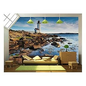 Annisquam Lighthouse, Massachusetts - Removable Wall Mural | Self-Adhesive Large Wallpaper - 66x96 inches