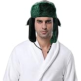 Green Winter Hat for Men Eskimo Aviator Cap Green Fur Hat