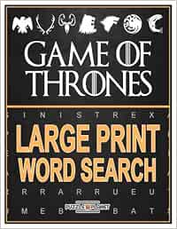 Game Of Thrones: Large Print Word Search: Word Search Puzzles In Large ...