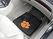 FANMATS 8778 Clemson Tigers 2-Piece Heavy Duty Vinyl Car Mat Set, Front Row Floor Mats, All Weather Protection, Universal Fit, Deep Resevoir Design