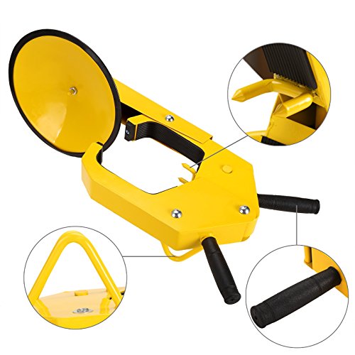 Auto Heavy Duty Wheel Lock, Anti-Theft Security Safety Keys Car Vehicle Wheel Clamp Disc Lock for Car, SUV, Motorcycle (US STOCK) - Thumbnail 2