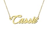 Aoloshow Cassie Name Initial Necklace 18k Gold