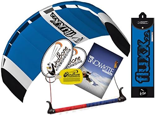 HQ Fluxx 2.2M Trainer Kite TR plus Snowkiting DVD Bundle (4 items) Includes How To Snowkite Instructional DVD by Morten Gjerstad + WindBone Kite Lifestyle Decals + WindBone Key Chain : Foil Snow 2.2