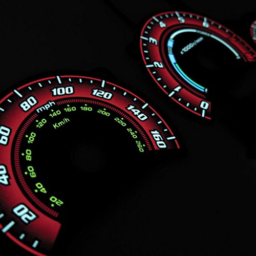 Bar Autotech Indiglo El Glow Gauge Black Red Face For Bmw
