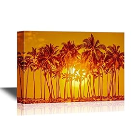 Canvas Wall Art - Tropical Beach - Gallery Wrap Modern Home Art | Ready to Hang - 12x18 inches