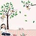 Cute Monkey Climbing on Beautiful Tree Monkey Wall Decal Nursery Wall Decal