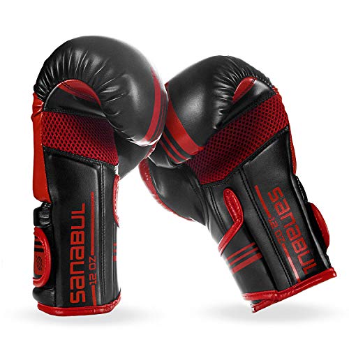 Sanabul Core Boxing Gloves (Black/Red, 14 oz) Pricepulse