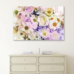Canvas Wall Art - Various Kinds of Flowers - Giclee Print Gallery Wrap Modern Home Art Ready to Hang - 12x18 inches