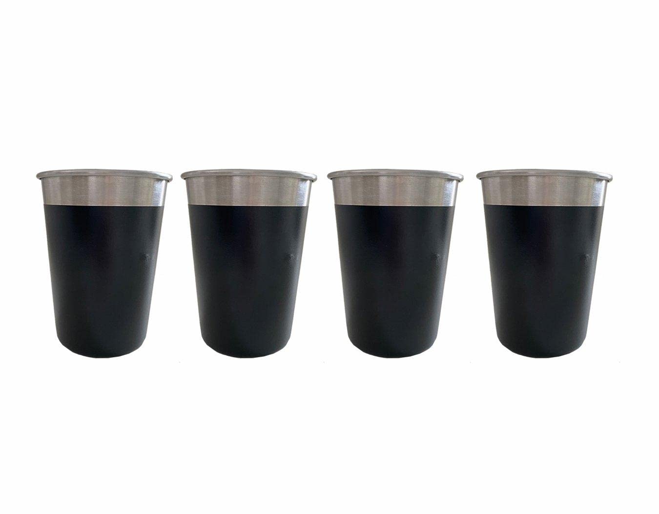 GLACIAL Bottle - 4-Pack Matte Black Cup Set