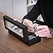 SONGMICS 6 Slots Wooden Watch Box, Watch Case Glass Lid, Watch Holder Removable Watch Pillows, Watch Display Velvet Lining, Metal Clasp, Black UJOW06BK