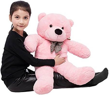 Pink Teddy Bear Stuffed Animal 23" Big Plush Bear Soft Cuddly Gift for Girlfriend by Cecilia
