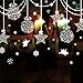 Christmas Decorations Hanging Balls Shinning Stars Snowflakes and White Angels for Home Shop Window Coverings Decor Wall Decals Stickers Holiday Celebration Presents