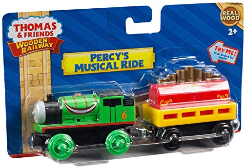 Fisher-Price Thomas & Friends Wooden Railway, Percy's Musical Ride Train - Battery Operated