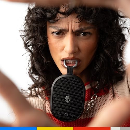 Kilo Cassa Wireless Bluetooth Portatile, Impermeabilità IPX7, 24 Ore di Autonomia, Stereo True Wireless con Cinghia Integrata per Viaggi e Uso all’Aperto - Black
