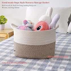 JIA QAQ Square Cotton Rope Samll Baskets With