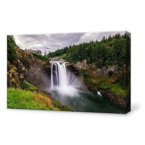 Canvas Wall Art for Living Room,Bedroom Home Artwork Paintings Waterfall Landscape Ready to Hang - 12x18 inches